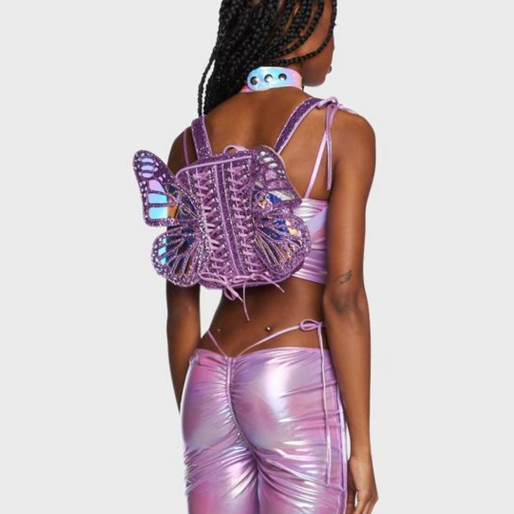Dolls Kill Metamorphic Backpack Purple, NWOT